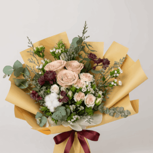 Cappuccino Rose with Cotton - Muffled with a twist