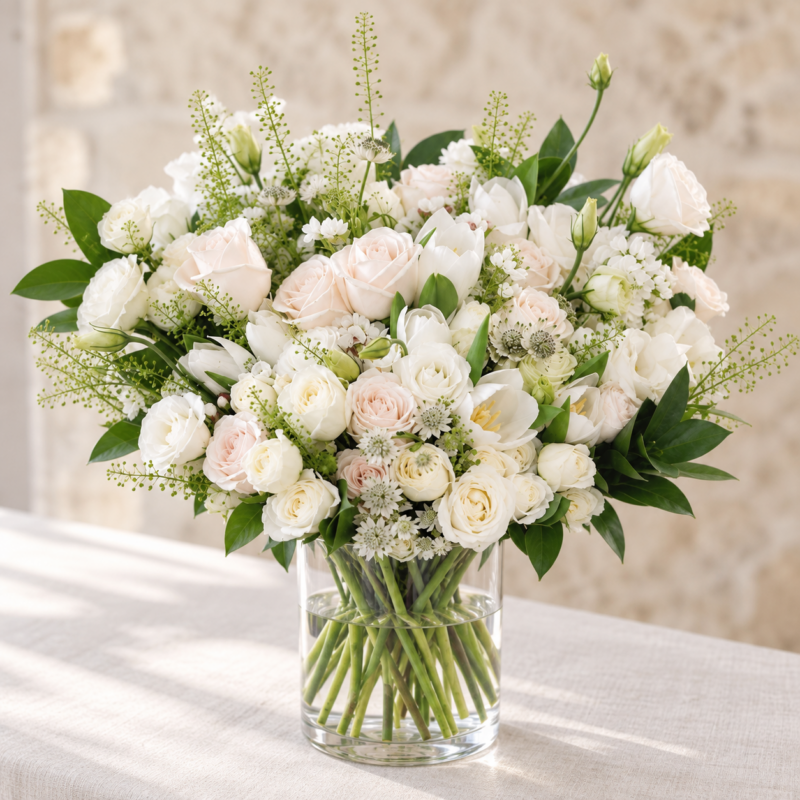 Purity in a cylindrical glass vase, Deluxe size