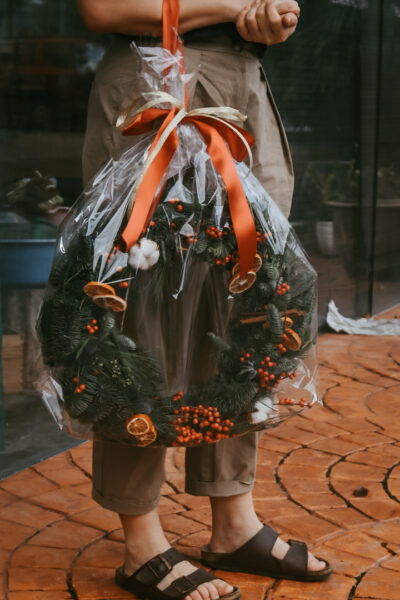 Christmas Candy Fresh Wreath - Image 3