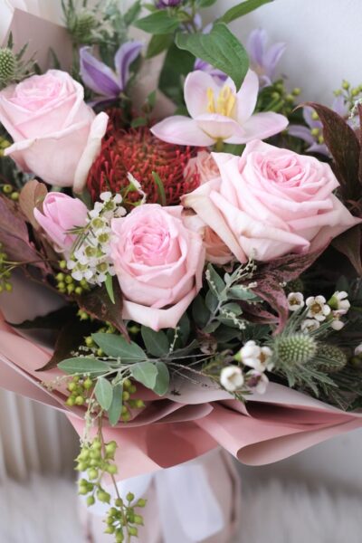 Pink Ohara rose with tulip - Aerin - Image 2
