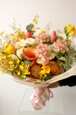 Orange Calla Lily and Peach Tulip -Lyra - Image 3