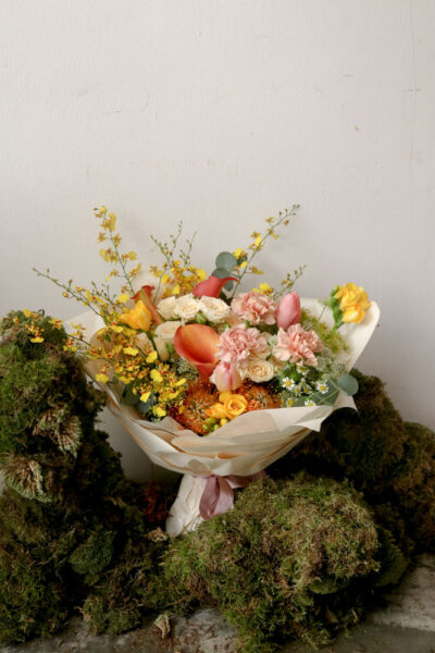 Orange Calla Lily and Peach Tulip -Lyra - Image 4