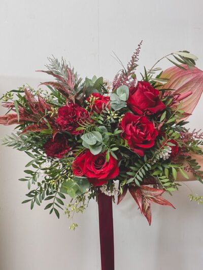 Wild Garden Red Bridal Bouquets - Image 2