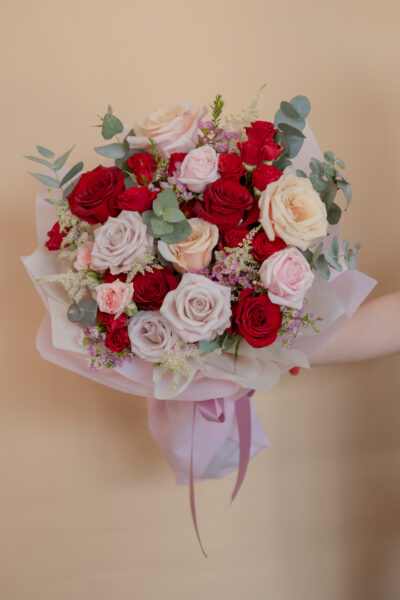 Sweet Pink and Red Roses - Aurora - Image 3