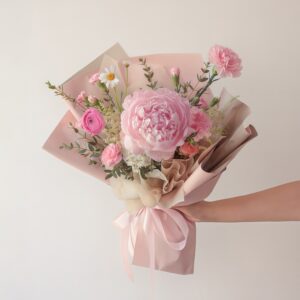 Pink Peony, Daisy and Ranunculus - Petite Aphrodite