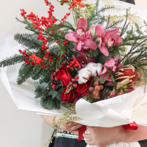 Yuletide joy and Christmas bouquet