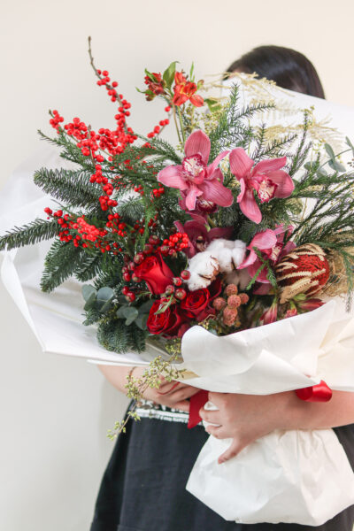 Yuletide joy and Christmas bouquet