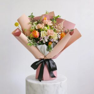 Orange Tulip with Dutch Carnation - Squash