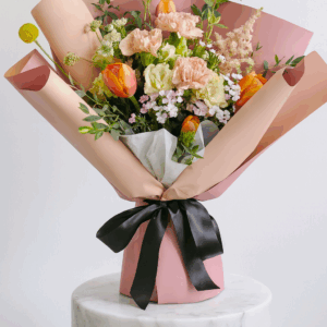 Orange Tulip with Dutch Carnation - Squash
