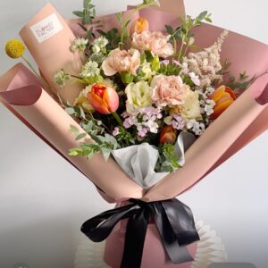 Orange Tulip with Dutch Carnation - Squash