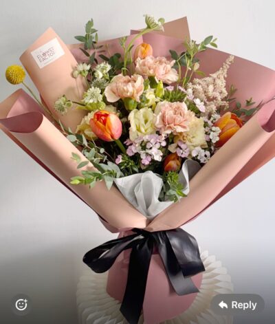 Orange Tulip with Dutch Carnation - Squash