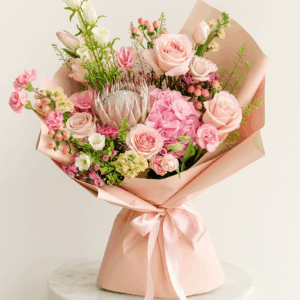 Protea and Hydrangeas - Crowned Grace