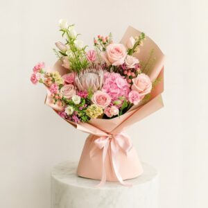 Protea and Hydrangeas - Crowned Grace