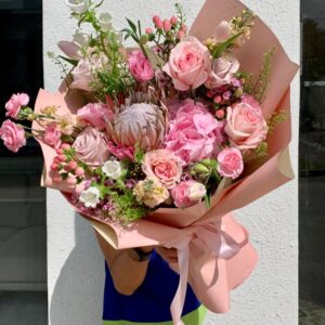 Protea and Hydrangeas - Crowned Grace