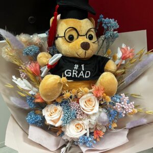 Rainbow - Preserved Graduation Bear