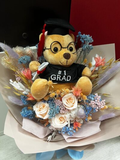 Rainbow - Preserved Graduation Bear
