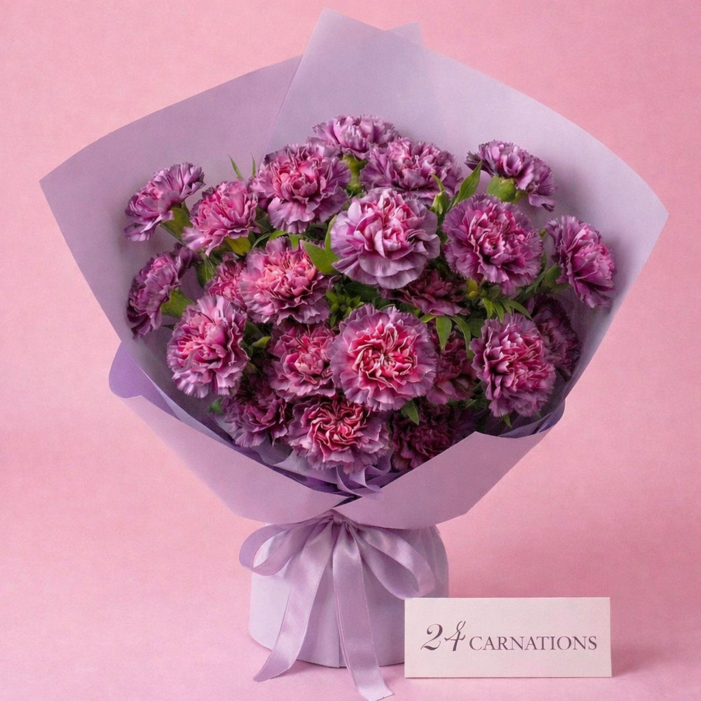 24Carnations_Purple 24Carnations_Purple
