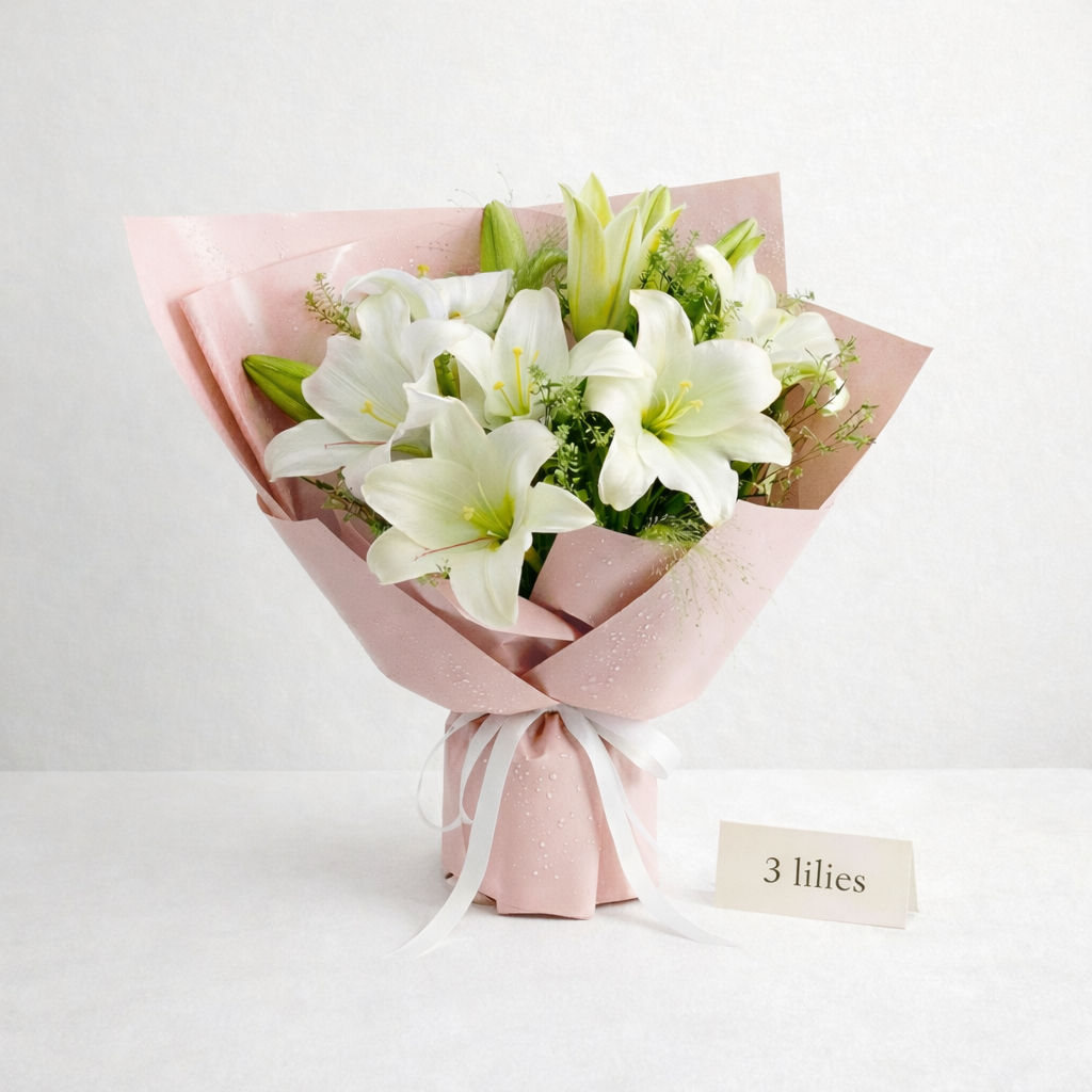 3SinglePetalLilies_White 3SinglePetalLilies_White