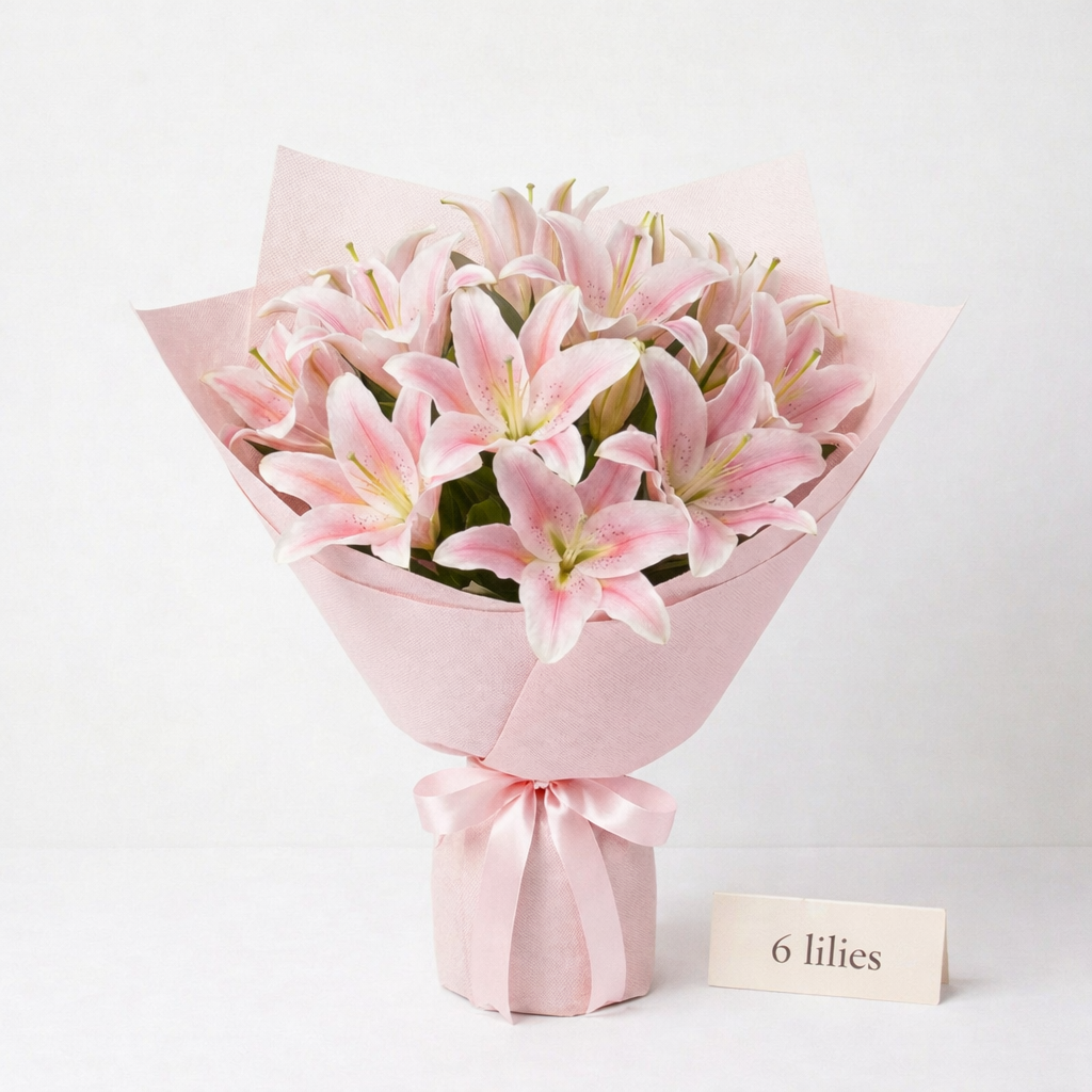 6SinglePetalLilies_Pink 6SinglePetalLilies_Pink