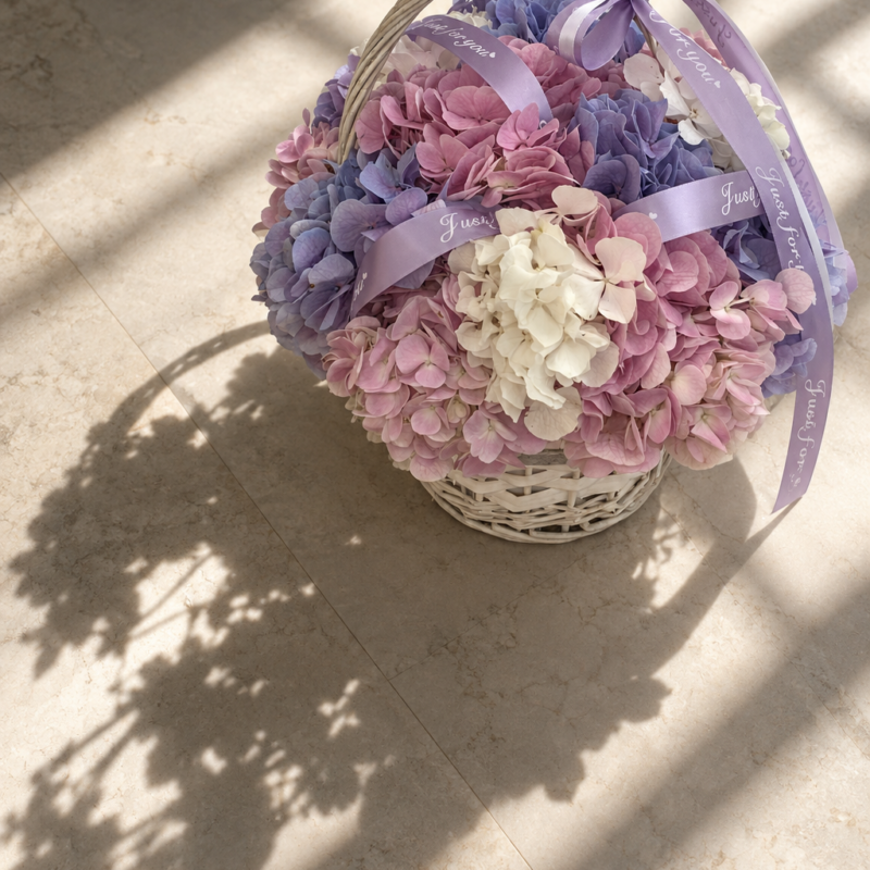 Lilac Reverie Hydrangea Basket
