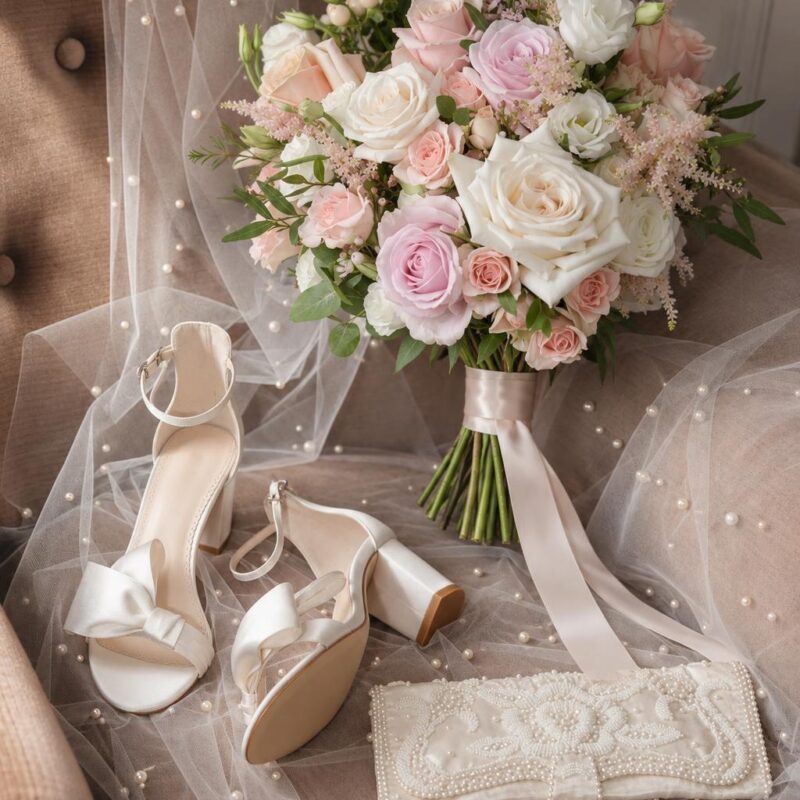 Blush & Ivory Rose Bridal Bouquet