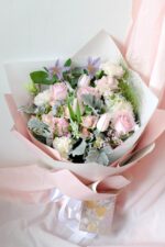 Pink roses and pink tulips - Faye