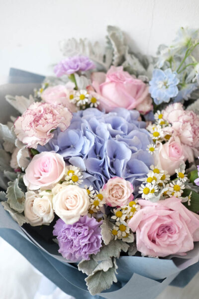 Blue Hydrangea and Pink Roses - Breeze - Image 4