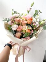 Orange Tulip and Cappuccino Roses - Sherbet - Image 2
